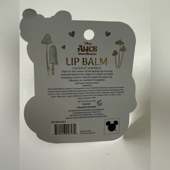 Disney Alice Lip Balm with Gray and Black Accents - Picture 2 of 2